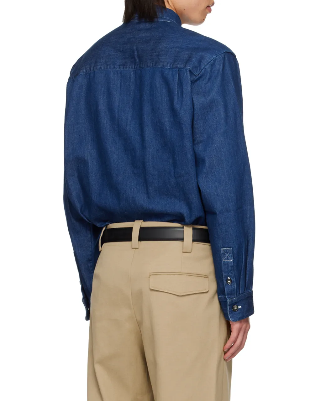 Mathias Buttoned Long-Sleeved Denim Shirt