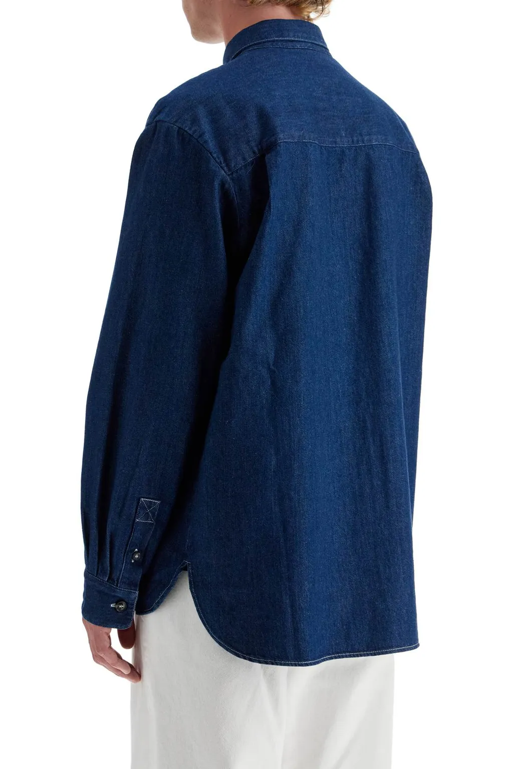 Mathias Buttoned Long-Sleeved Denim Shirt