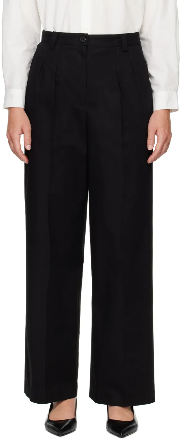 Tressie Button Detailed Straight Leg Trousers