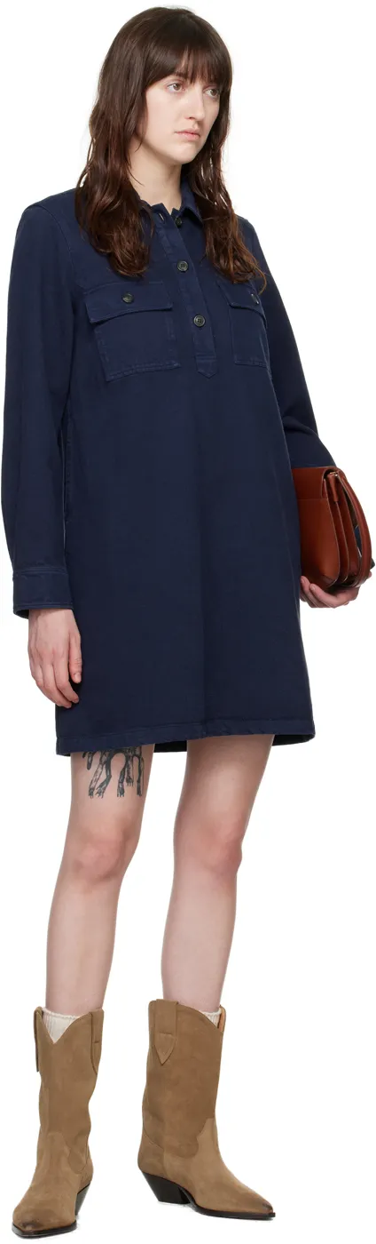 Pocket-Flap Shirt Dress