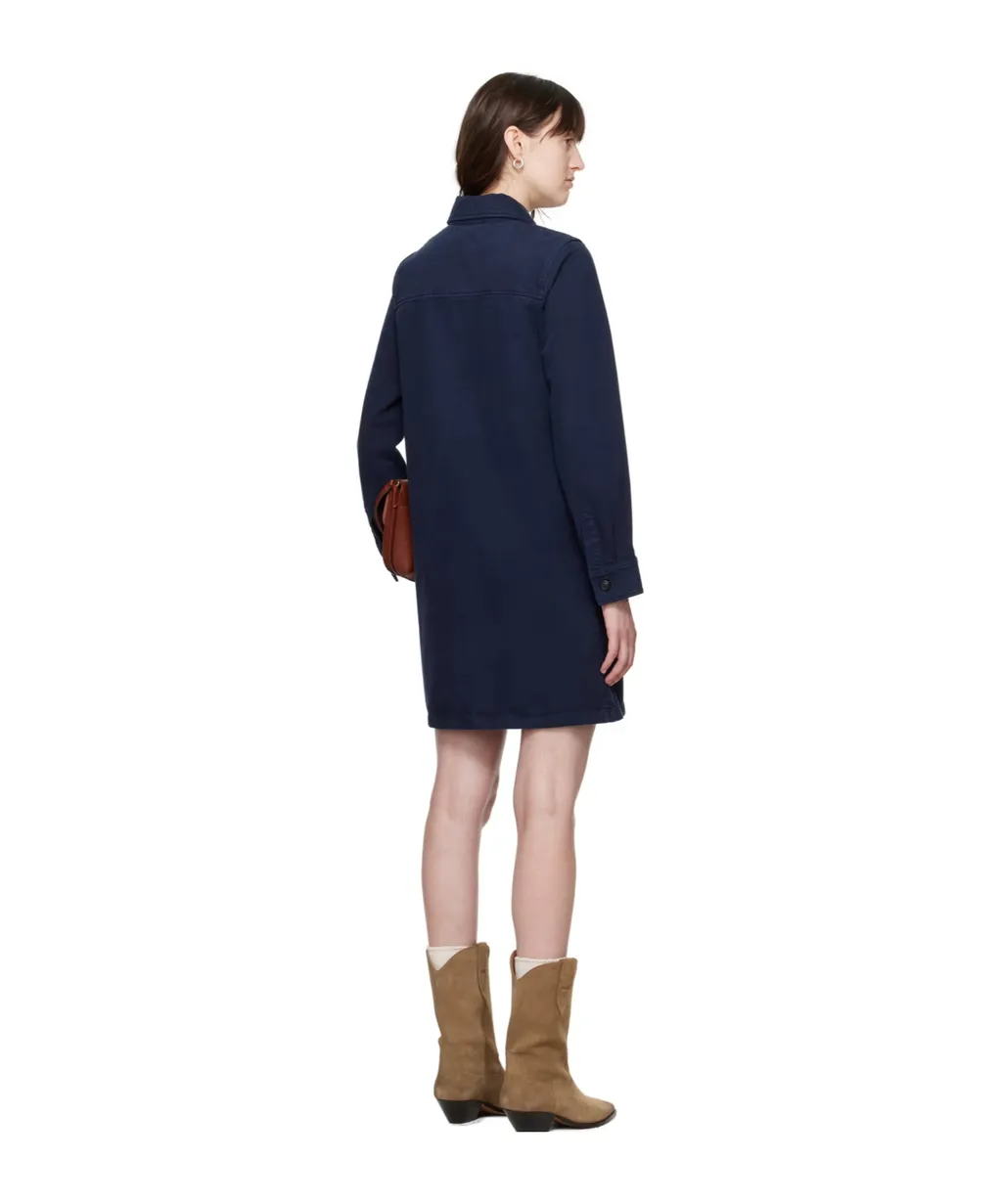 Pocket-Flap Shirt Dress