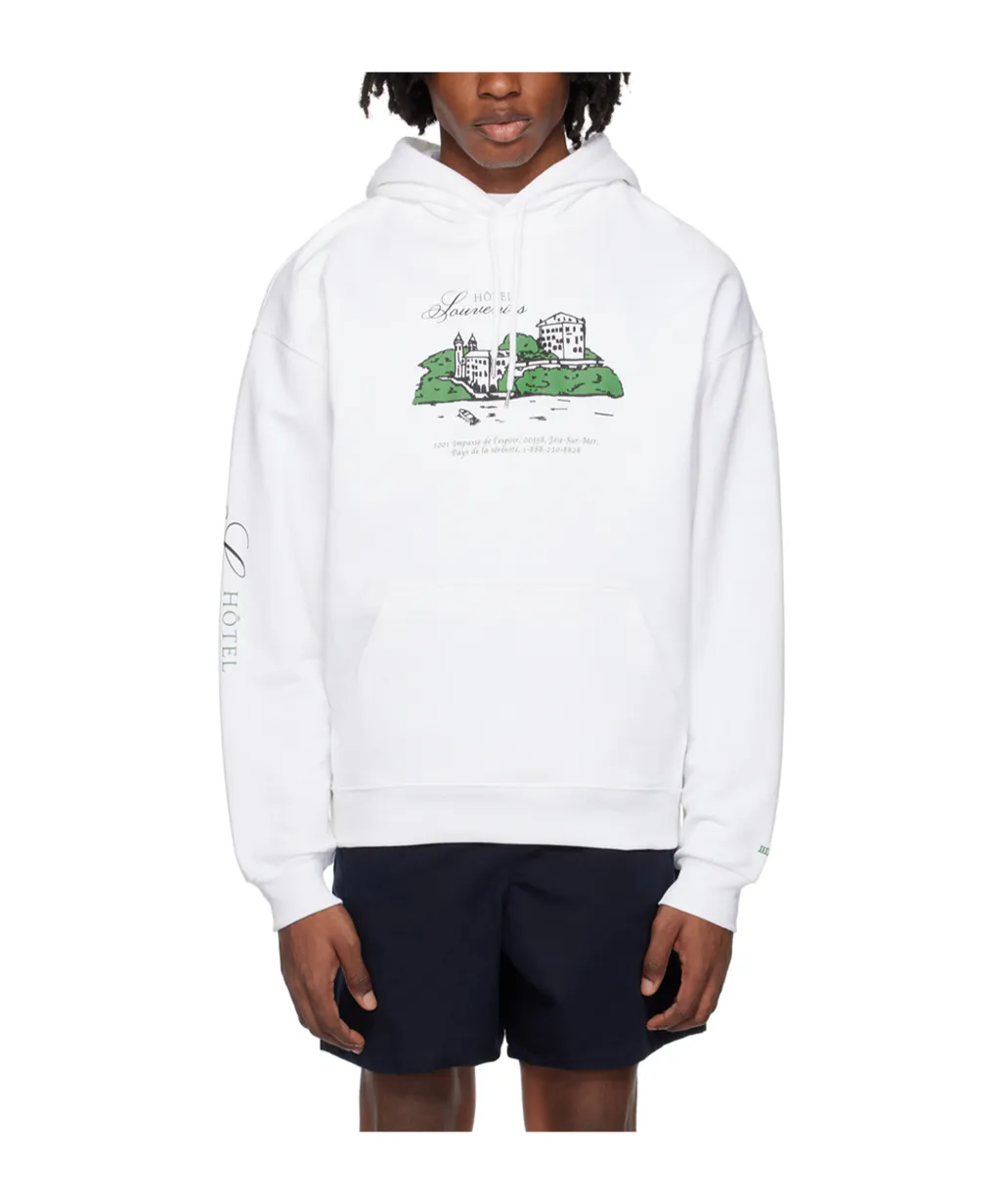 Logo Embroidered Long-Sleeved Hoodie