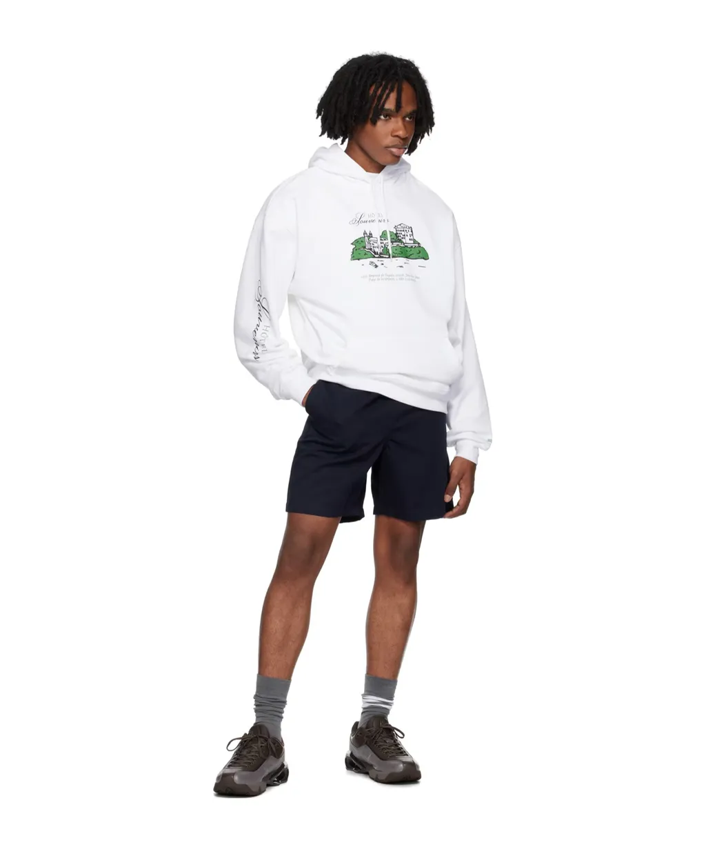 Logo Embroidered Long-Sleeved Hoodie