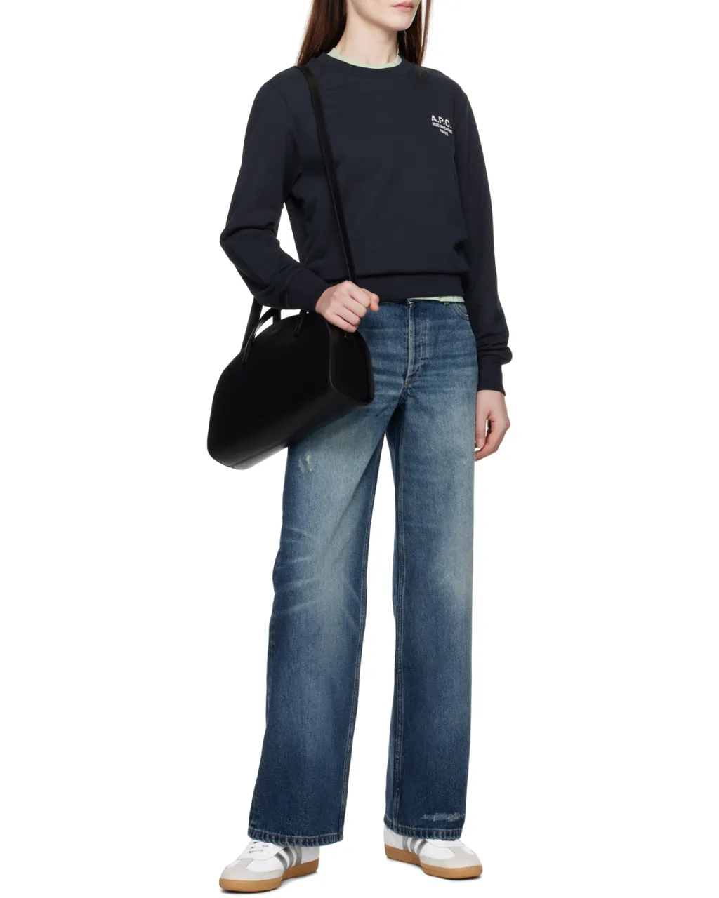Rue Madame Logo Embroidered Crewneck Sweatshirt