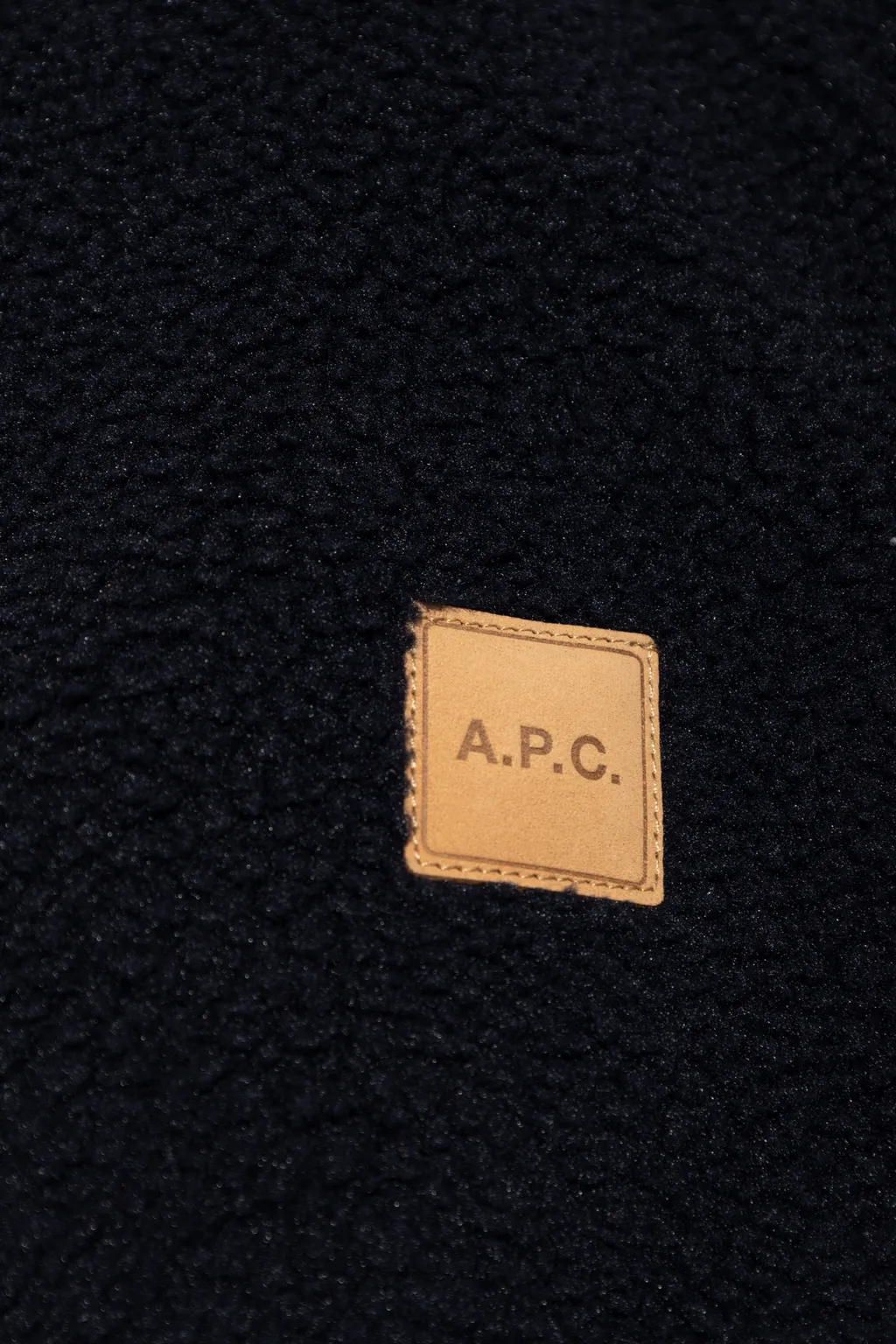 High-Neck Logo Patch Fleece Sweatshirt