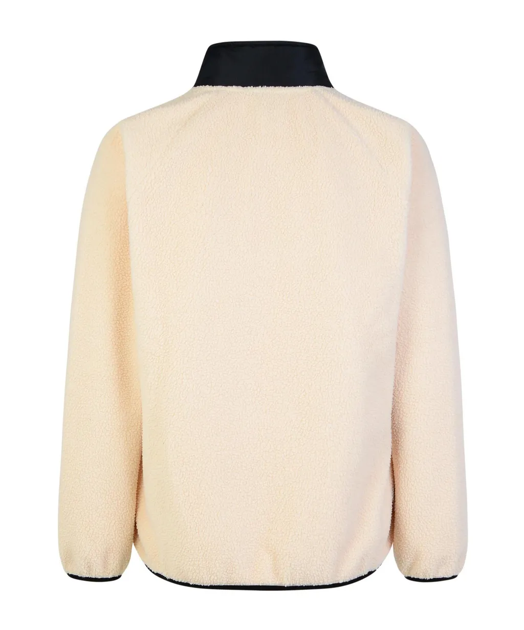 High-Neck Logo Patch Fleece Sweatshirt