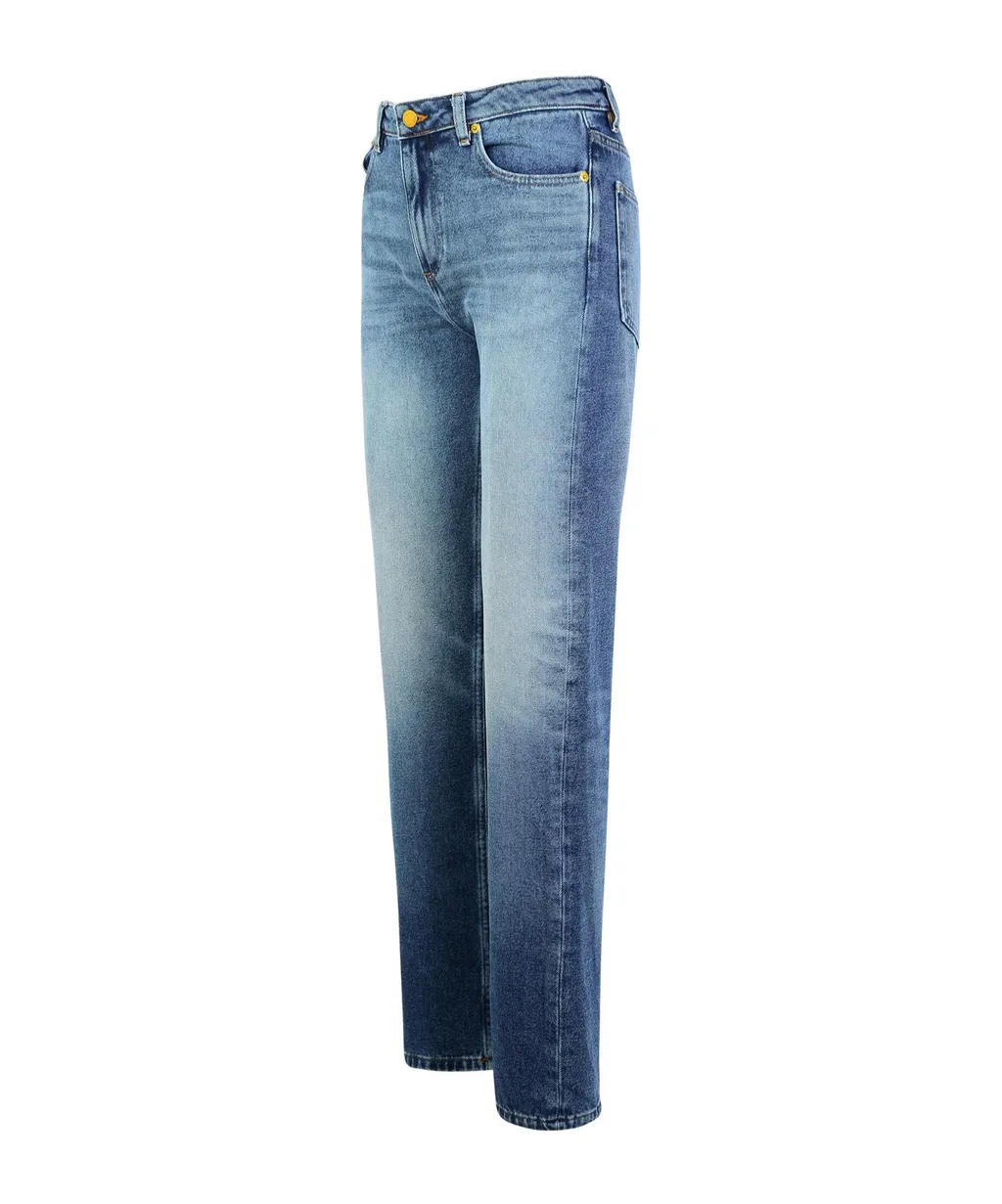 Washed Straight-Leg Jeans