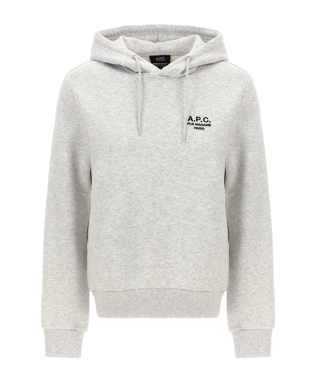 Logo Embroidered Drawstring Hoodie