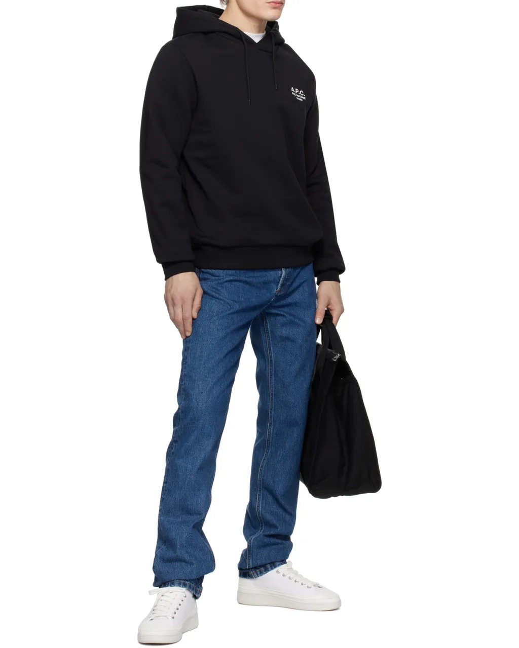 Logo Embroidered Drawstring Hoodie
