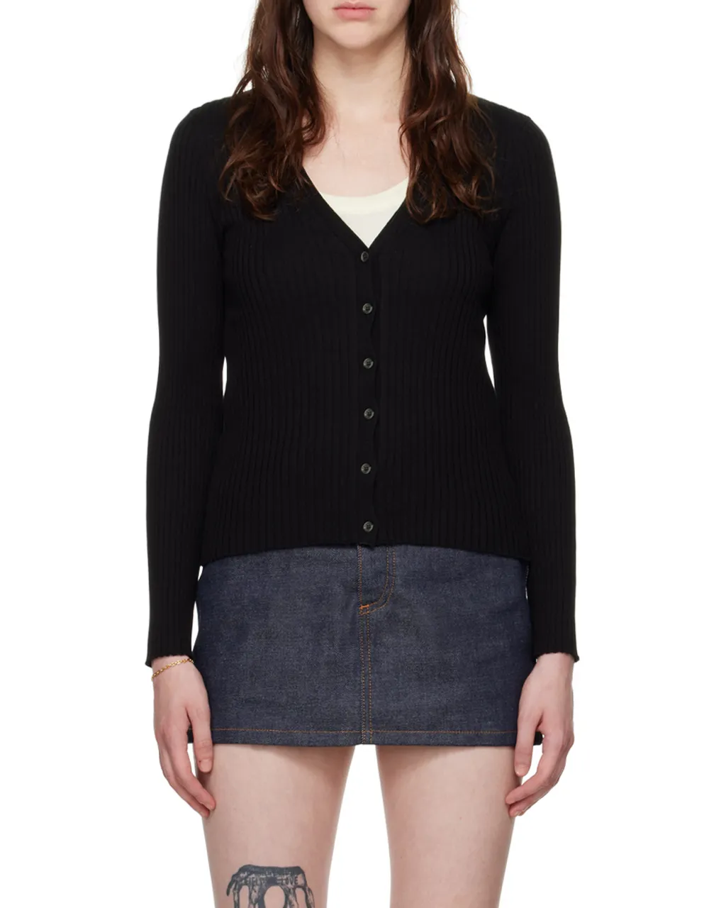V-Neck Organic Cotton Cardigan