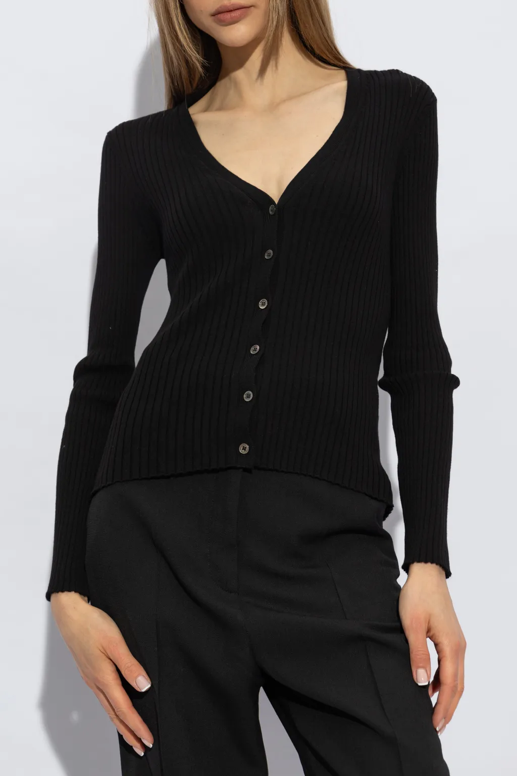 V-Neck Organic Cotton Cardigan