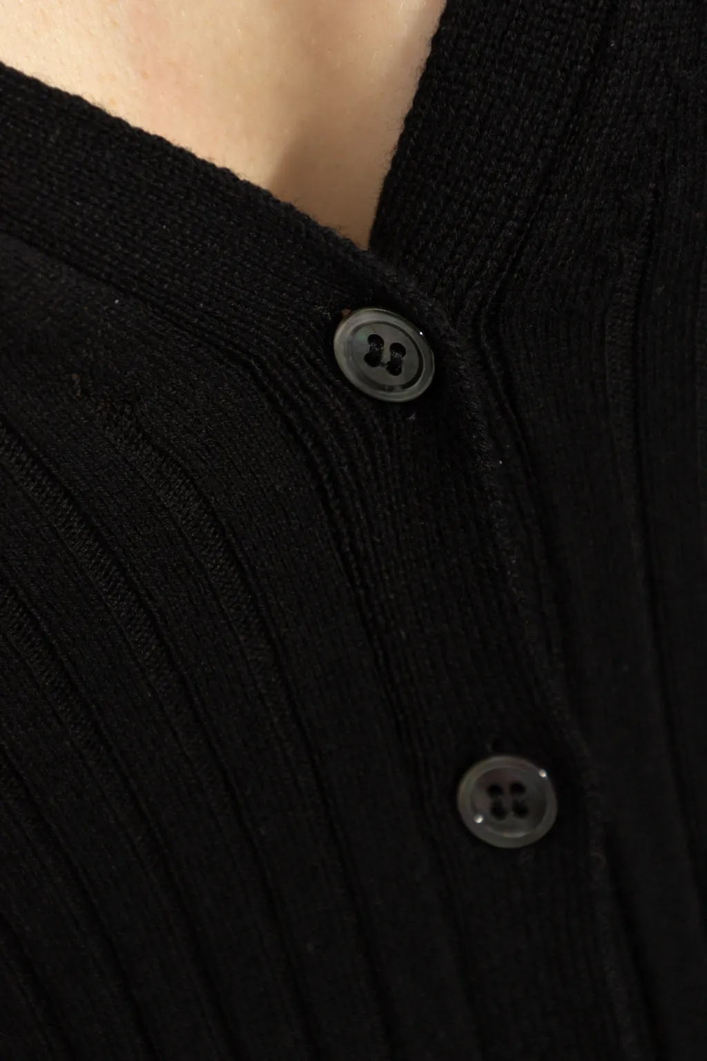 V-Neck Organic Cotton Cardigan