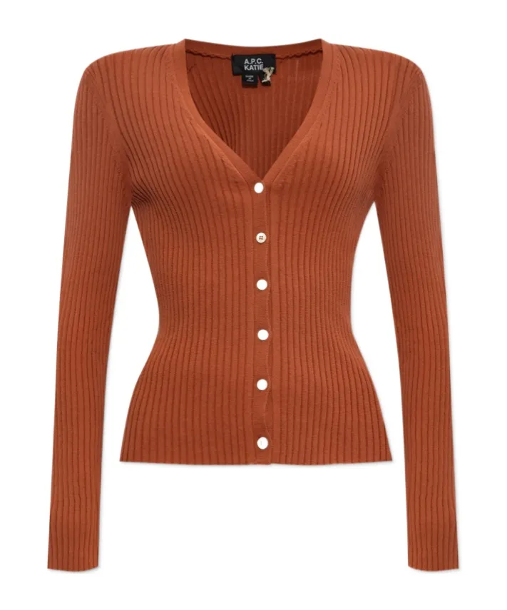 V-Neck Organic Cotton Cardigan