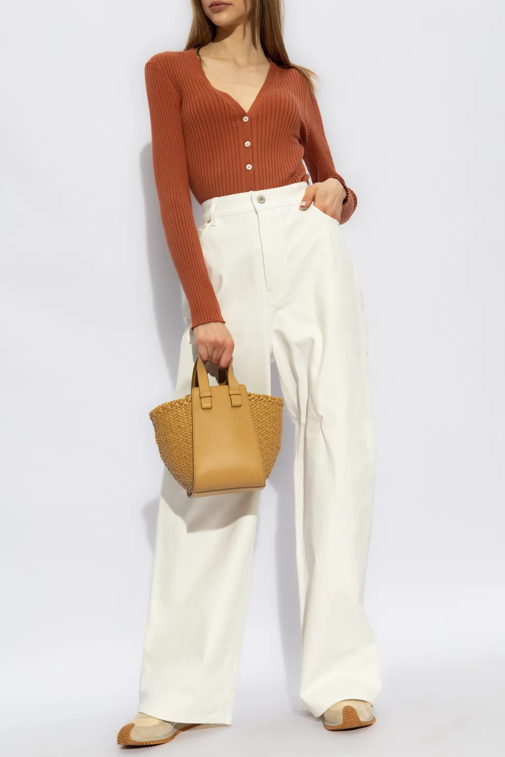 V-Neck Organic Cotton Cardigan