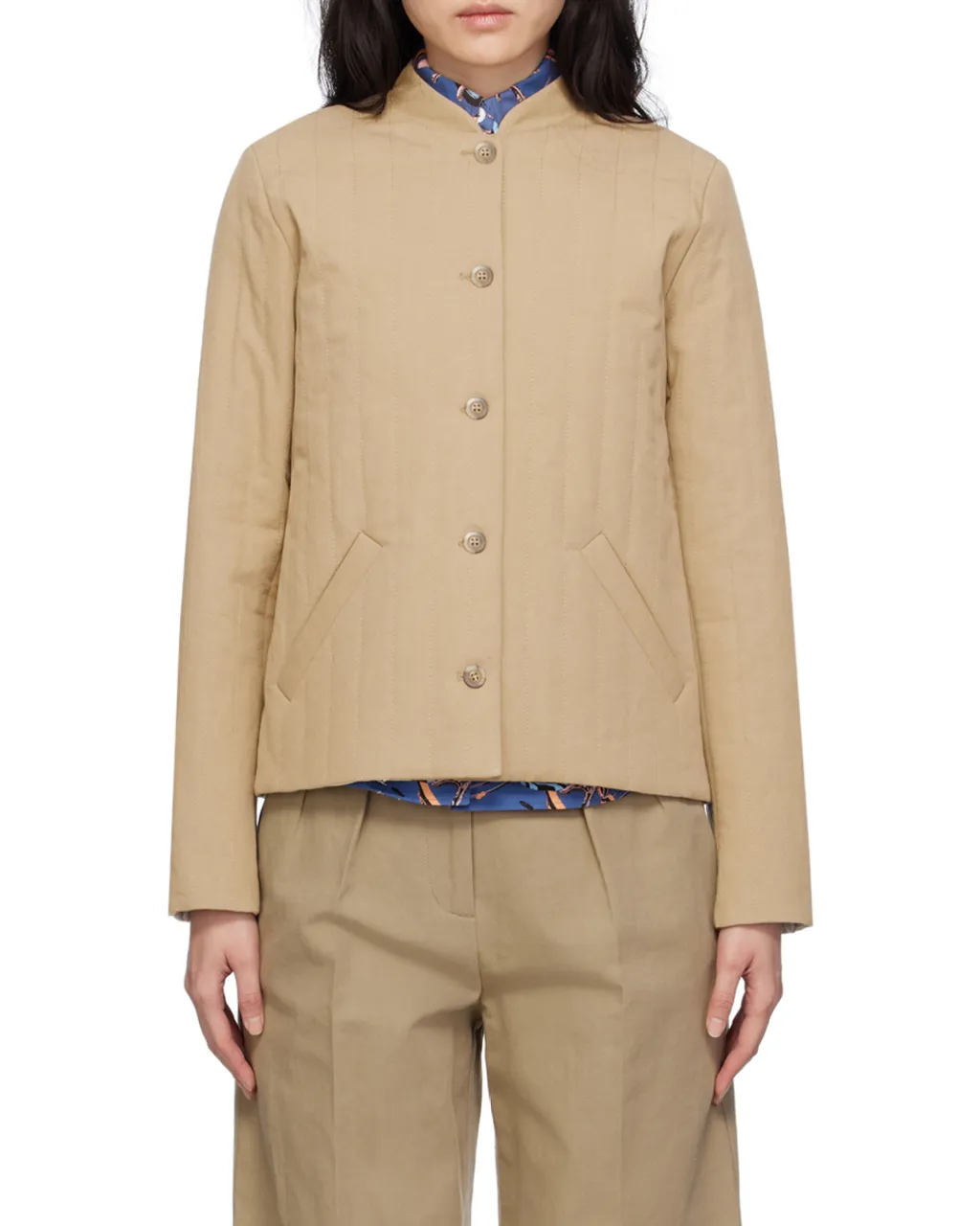 Quilted Stand-Neck Casual Jacket