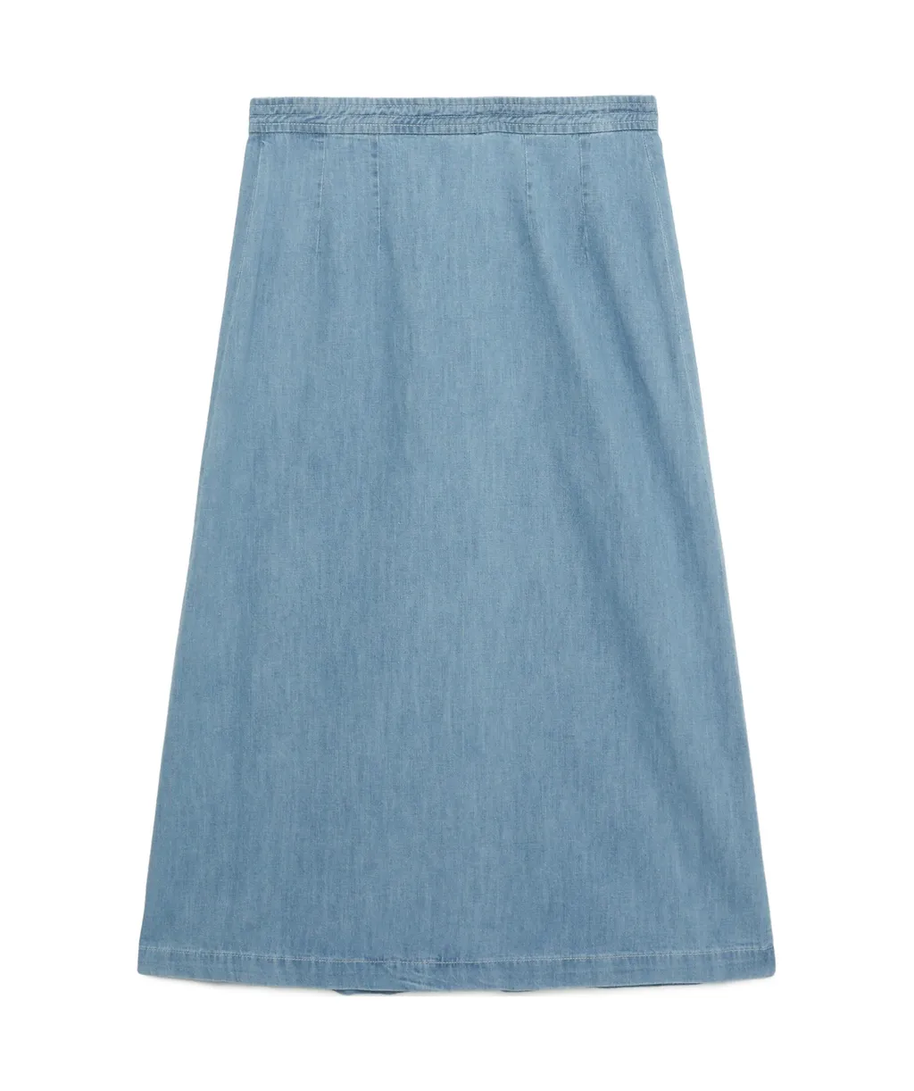 High-Rise Denim Skirt