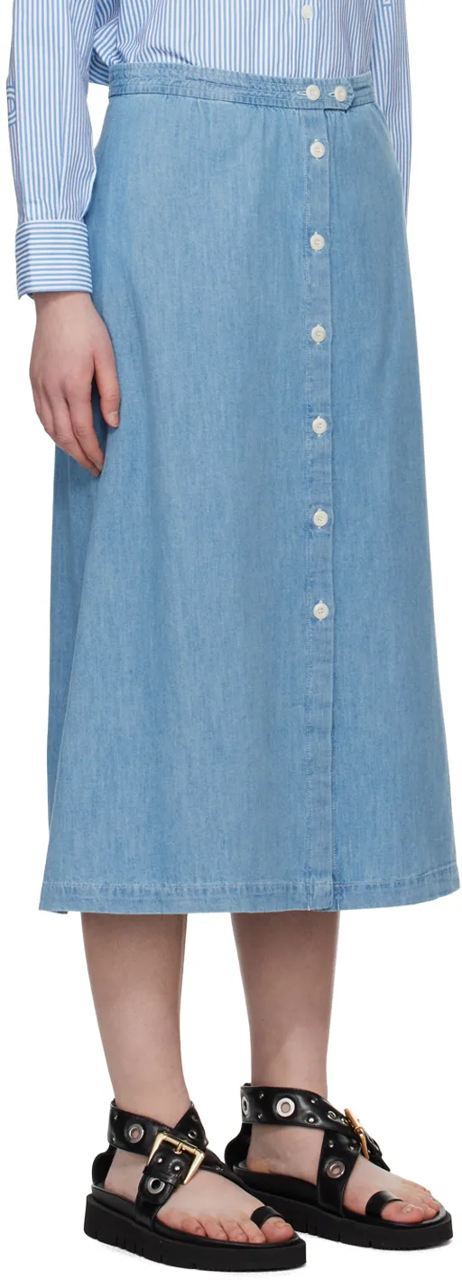 High-Rise Denim Skirt