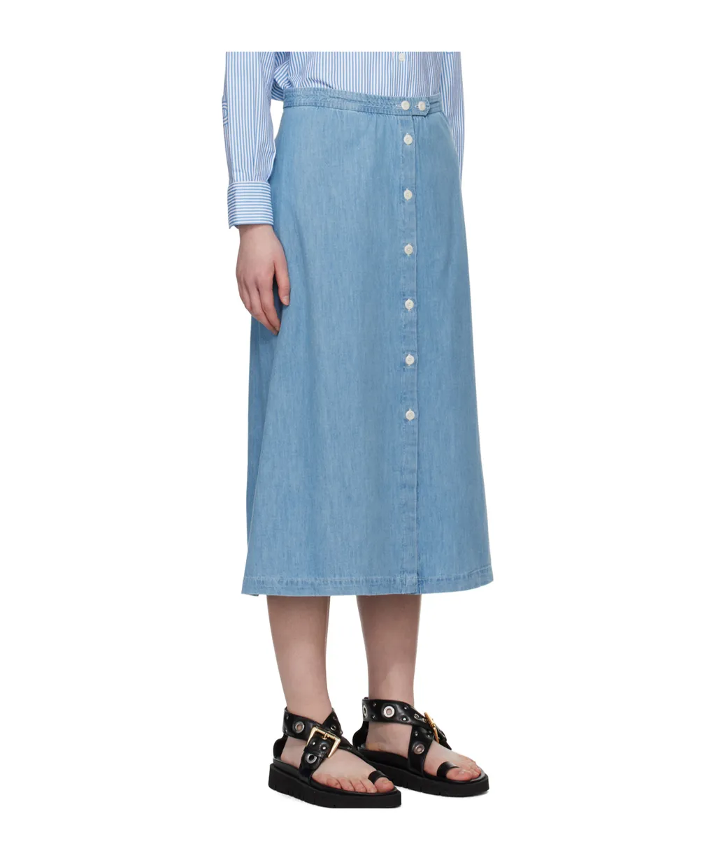 High-Rise Denim Skirt