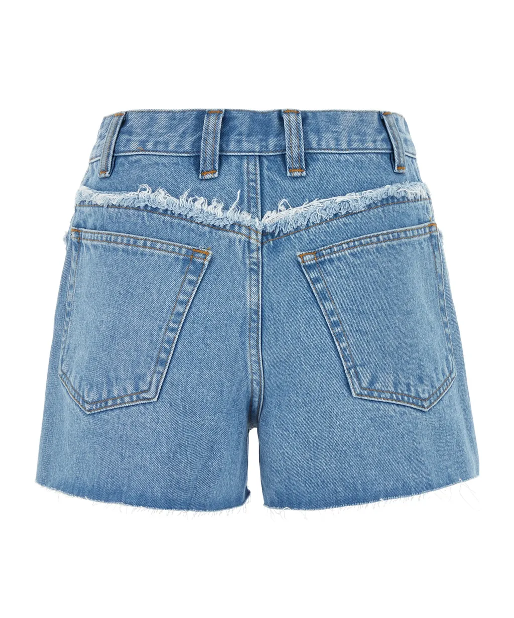 Frayed Edge Denim Shorts
