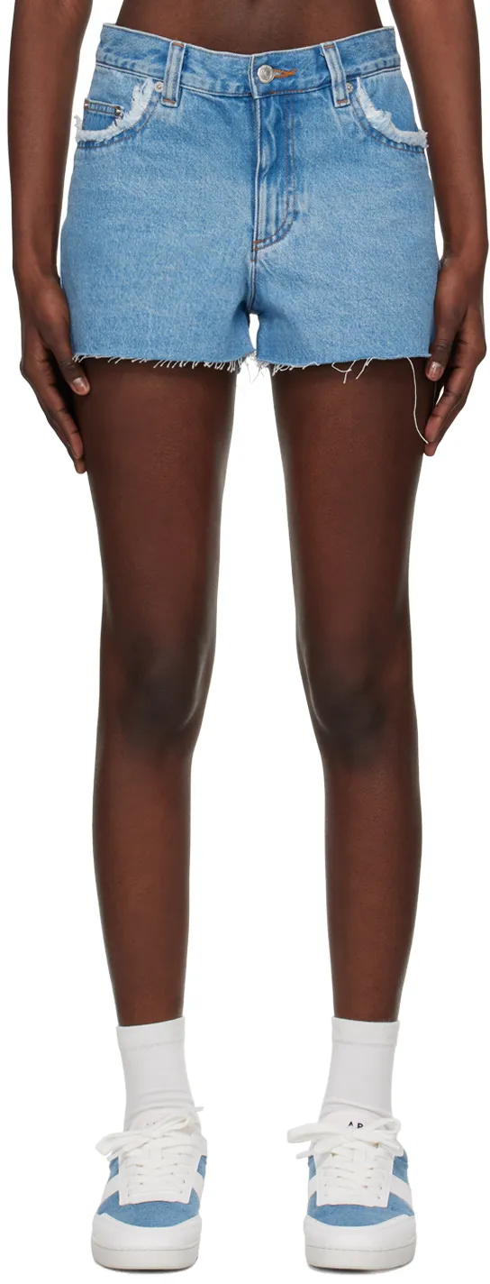 Frayed Edge Denim Shorts