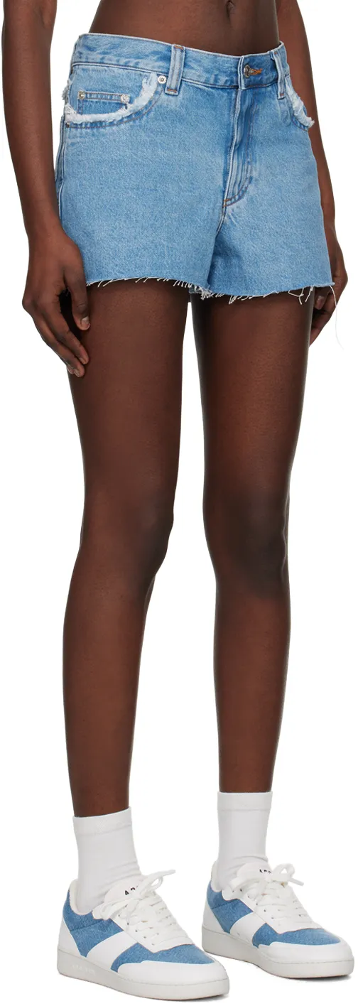 Frayed Edge Denim Shorts