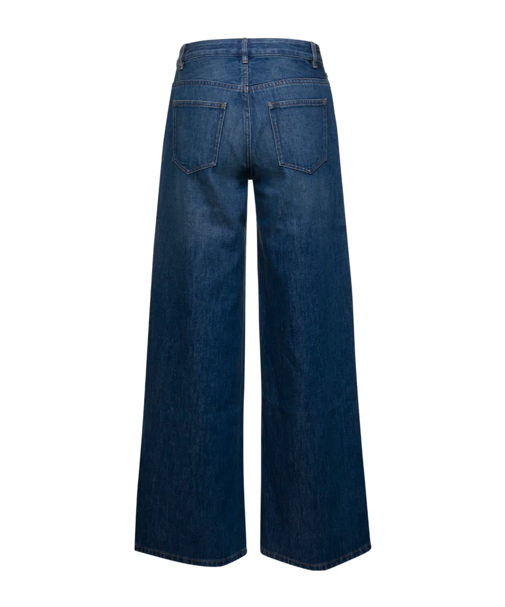 Drawstring Wide Leg Jeans