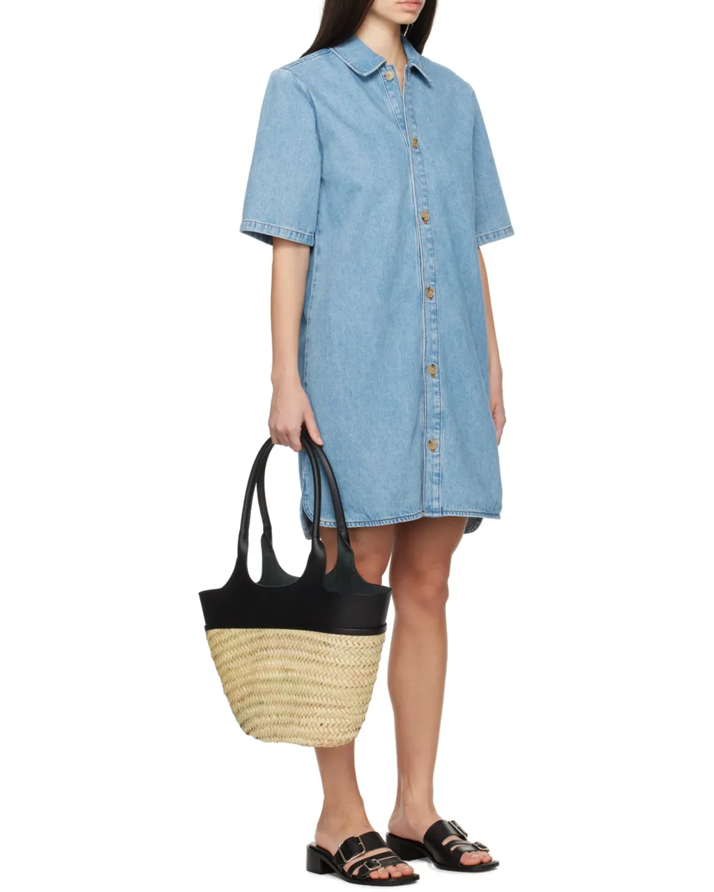 Classic Collar Denim Minidress