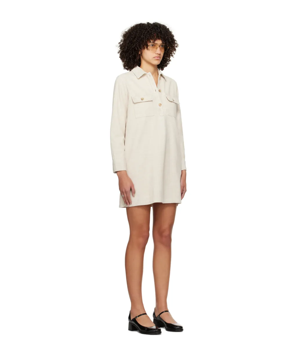 Lapel Long-Sleeved Dress
