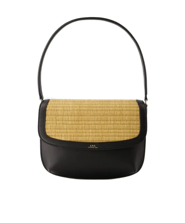 Sarah Logo Printed Foldover Top Shoulder Bag