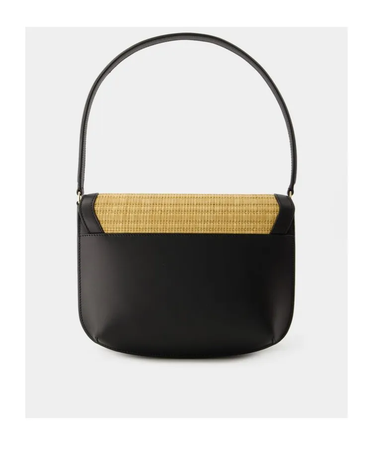 Sarah Logo Printed Foldover Top Shoulder Bag