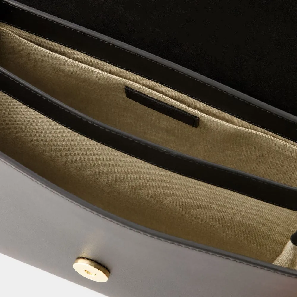 Sarah Logo Printed Foldover Top Shoulder Bag