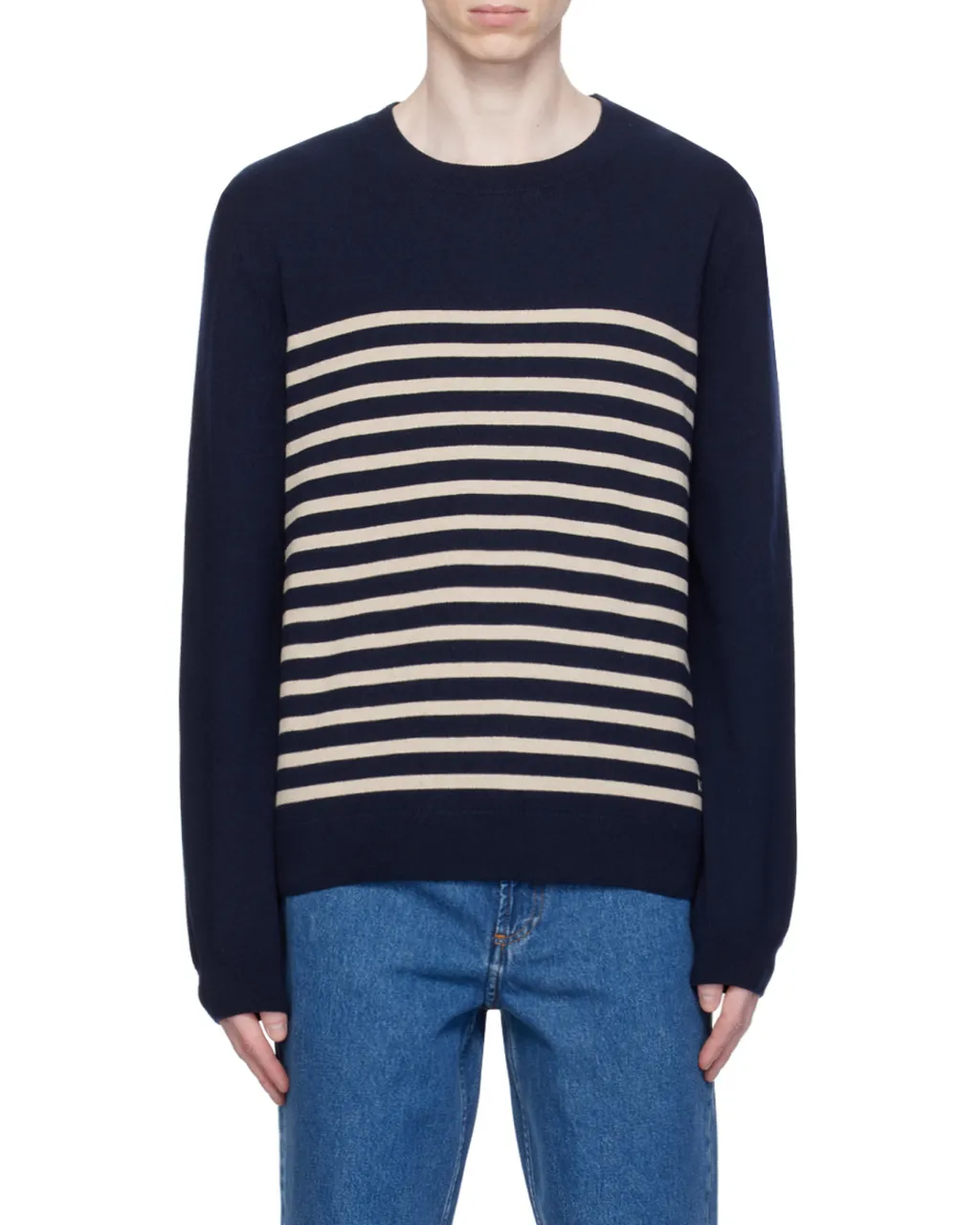 Mattew Striped Crewneck Knitted Sweatshirt