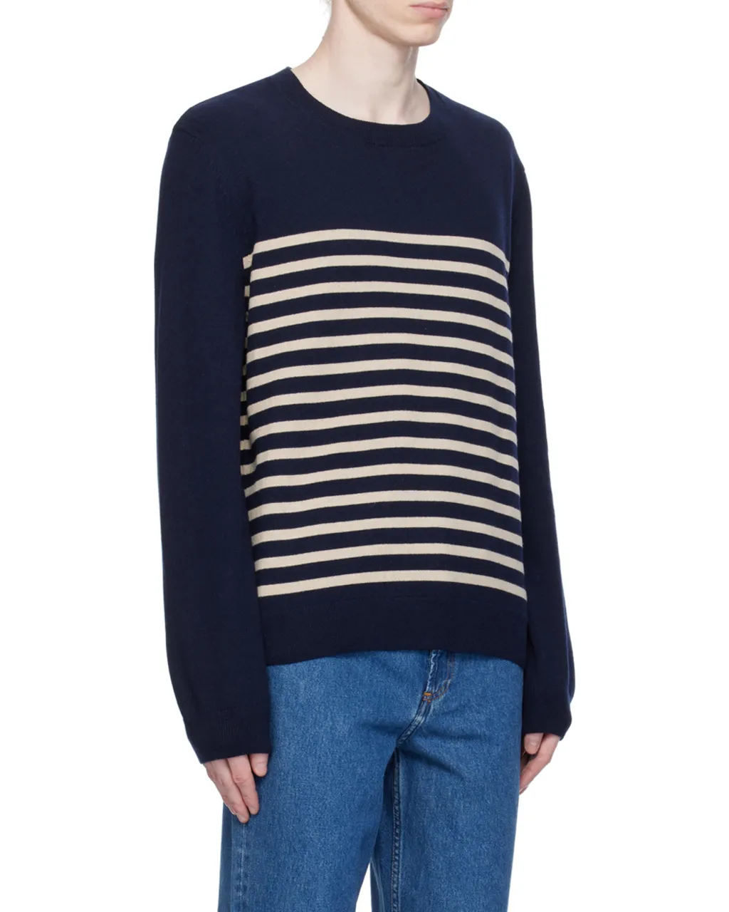 Mattew Striped Crewneck Knitted Sweatshirt