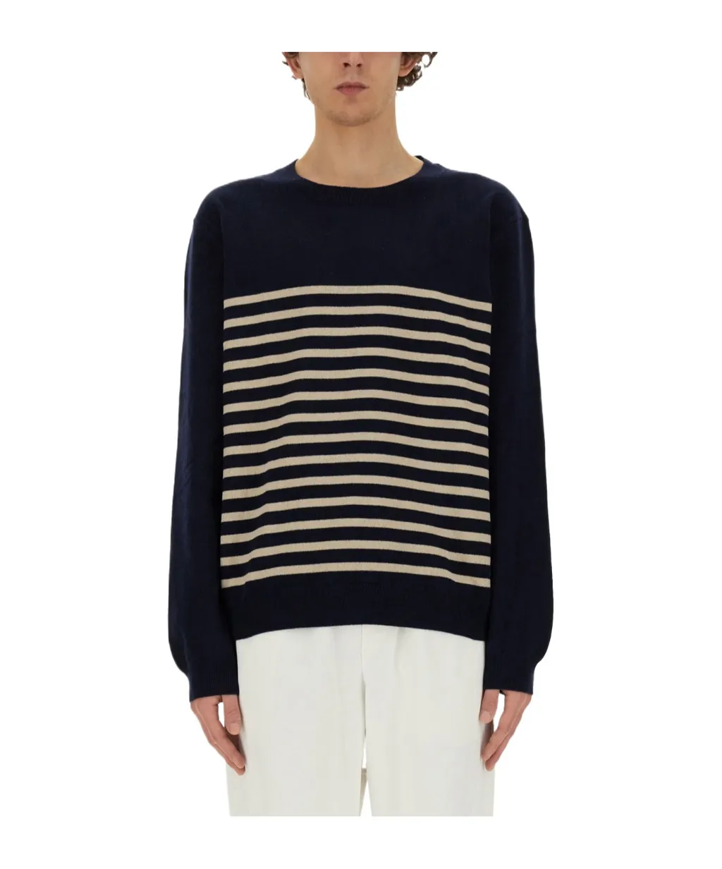 Mattew Striped Crewneck Knitted Sweatshirt