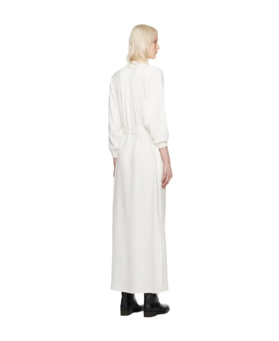 Marla Crinkled Belted Maxi Shirt Dress