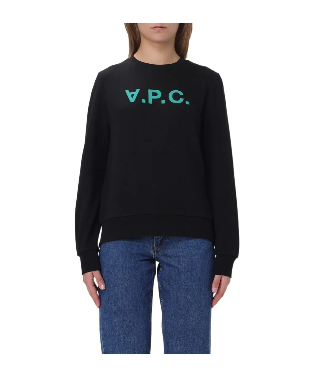 Flocked Logo Crewneck Sweatshirt