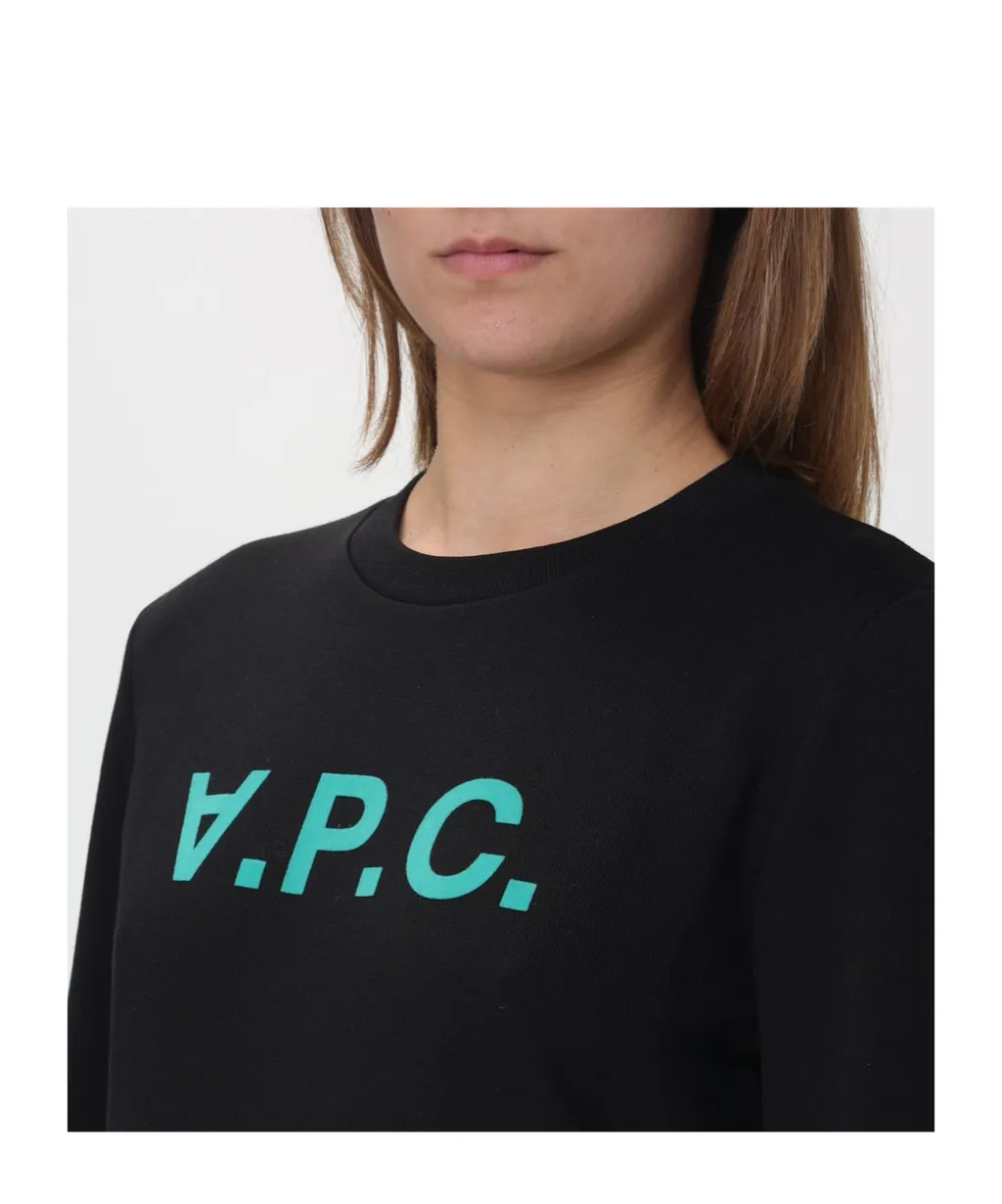 Flocked Logo Crewneck Sweatshirt