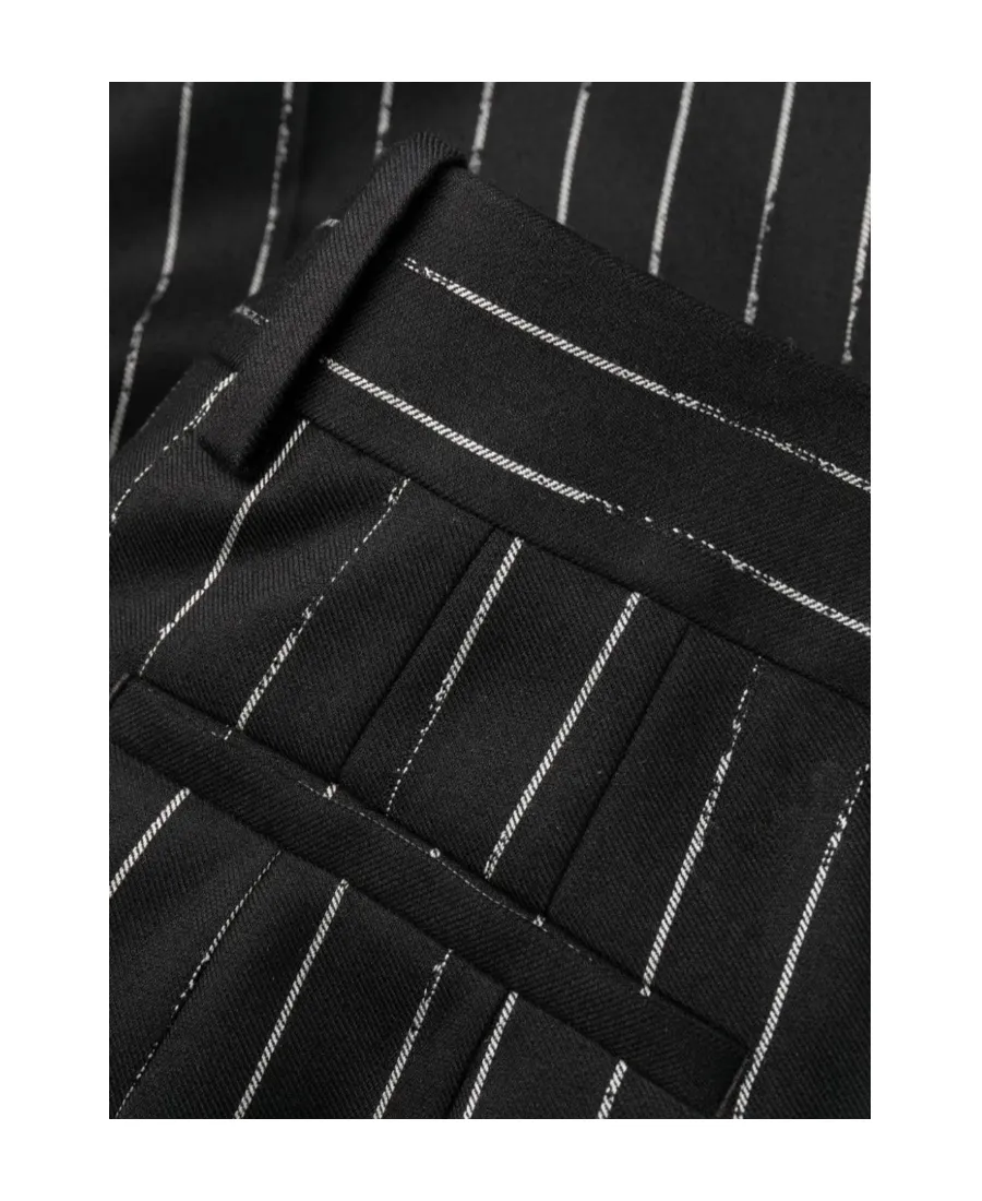 Striped Straight-Leg Pants
