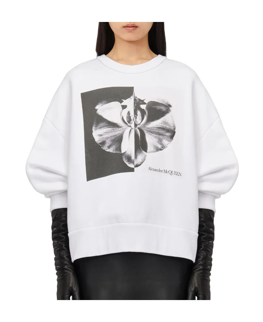 Ghost Orchid Printed Crewneck Sweatshirt