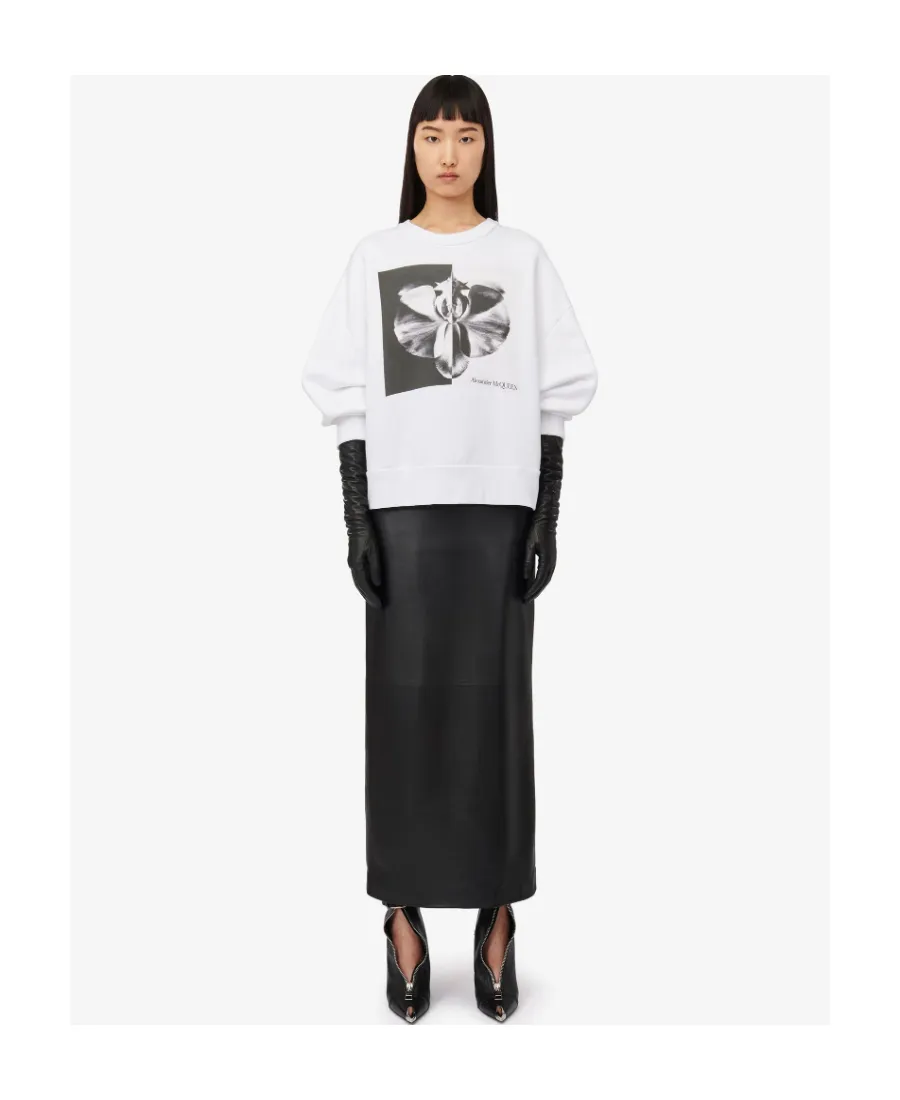 Ghost Orchid Printed Crewneck Sweatshirt
