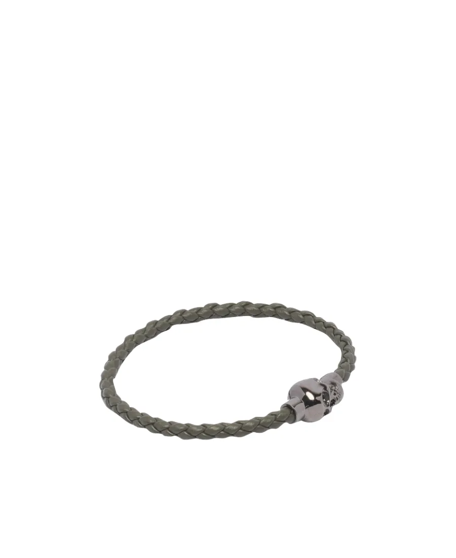 Skull Charm Braided Bracelet