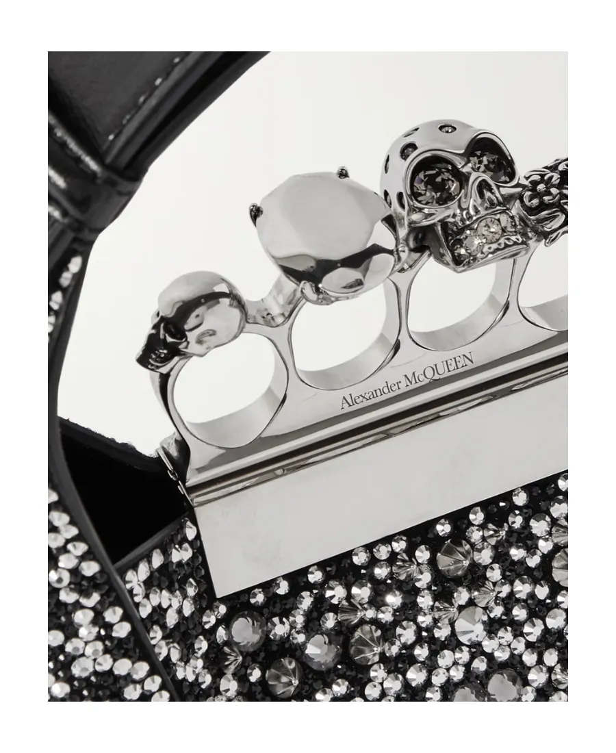 Chain-Linked Mini Jewelled Hobo Bag