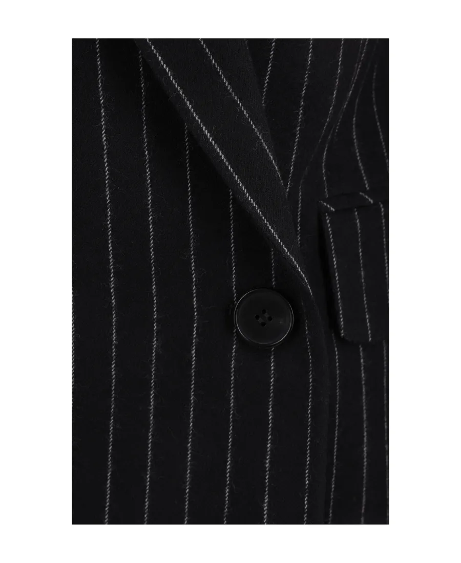 Striped Double-Breasted Tailored Blazer