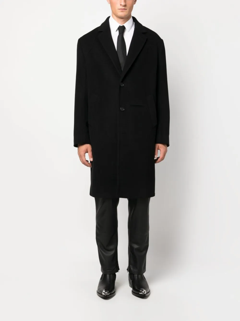 Single Breasted Long Sleeved Coat