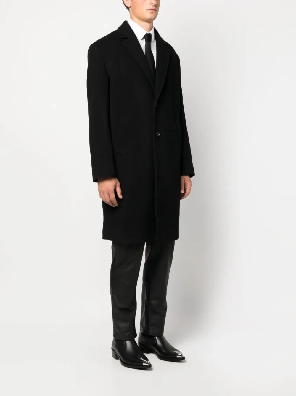 Single Breasted Long Sleeved Coat