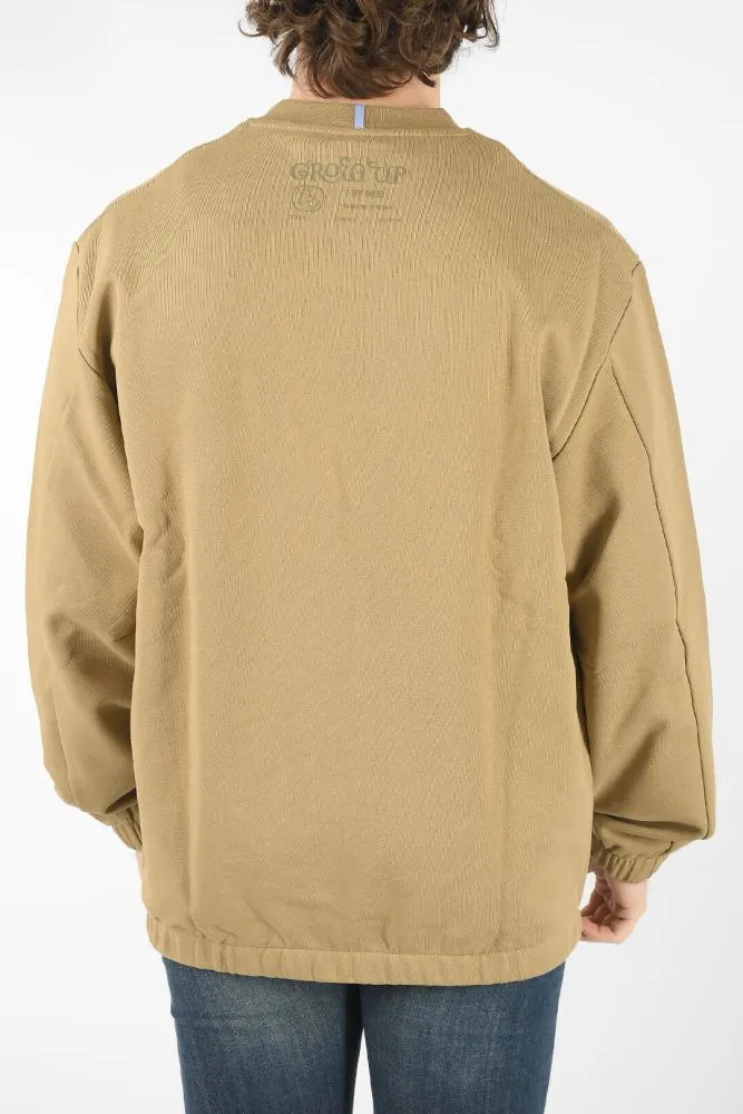 Patch-Detail Crew Neck Sweatshirt