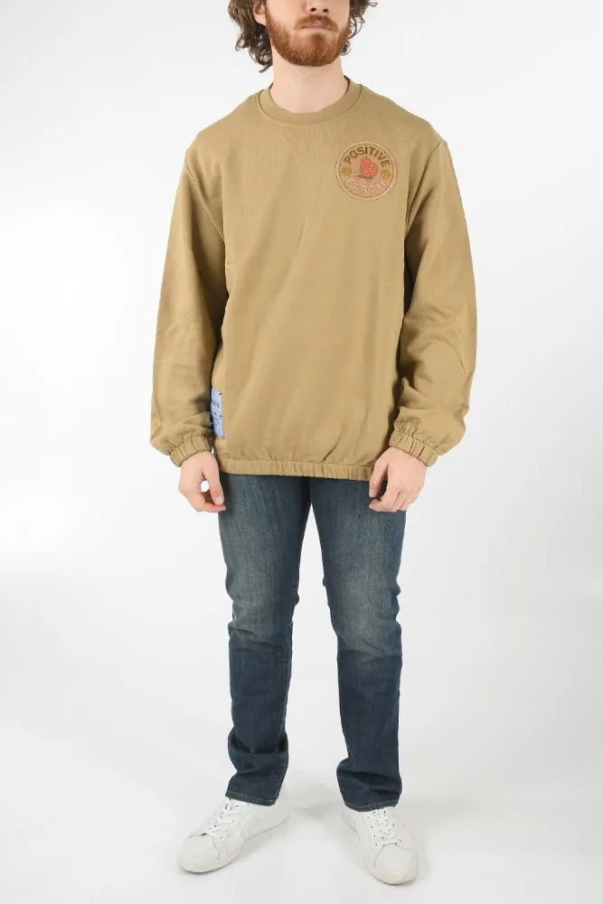 Patch-Detail Crew Neck Sweatshirt