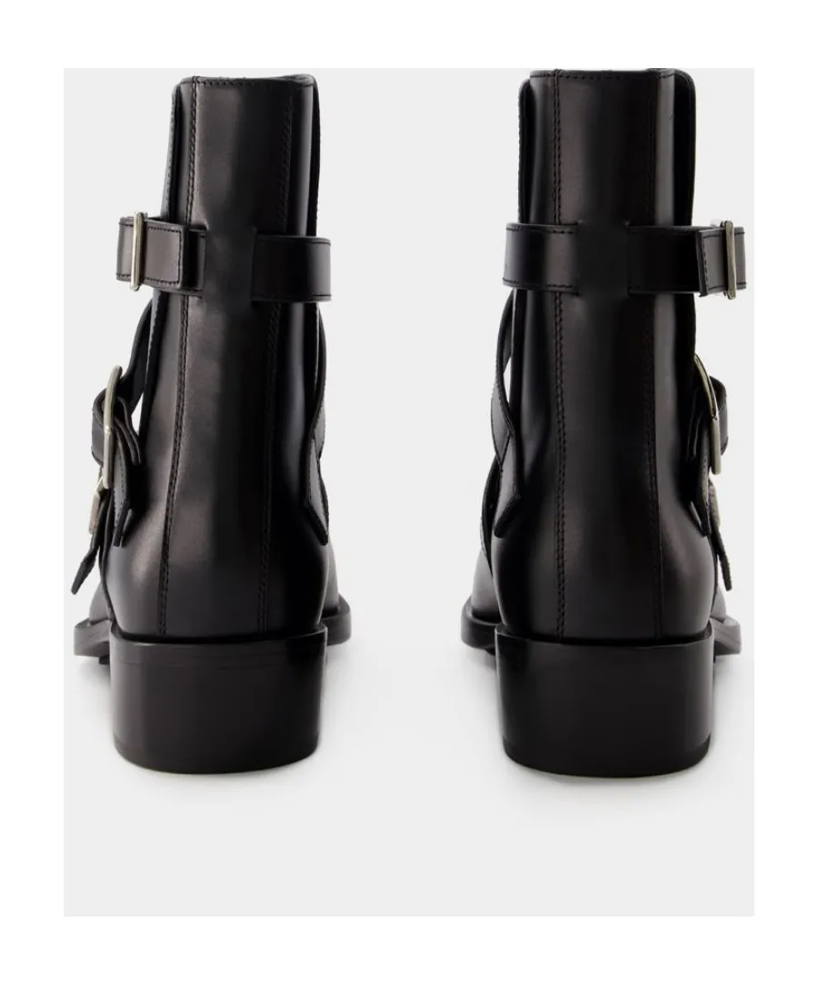 Buckles Detailed Ankle Boots
