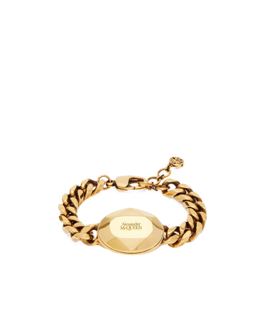 Logo Engraved Charm Bracelet
