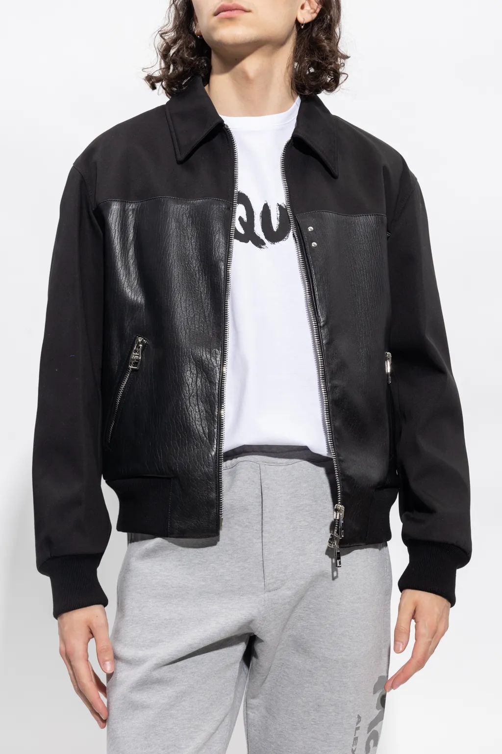 Contrasted Bomber Jacket